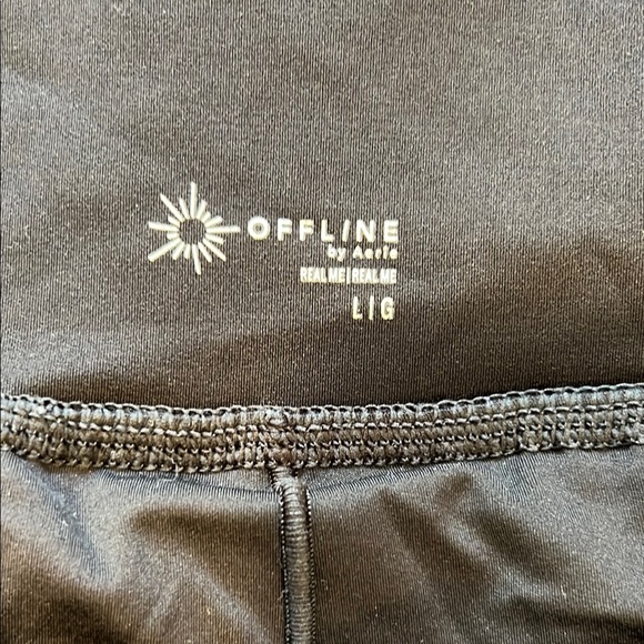 Offline by Aerie Tiered Eyelet Black Tennis Skirt Skort - Picture 4 of 5